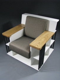 Witte Bookchair 'accent' zwart