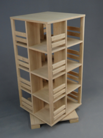 Gerari's Moderne Eiken booktower 4 etages Blad 55 cm