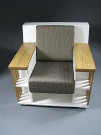 Witte Bookchair 'accent' eiken