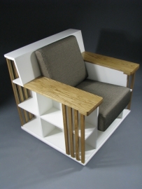 Witte Bookchair 'accent' eiken