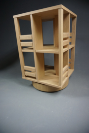 Gerari's Moderne Eiken booktower op Ronde voet  2-4 etages Blad 45cm of 55cm