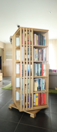 Grote Eiken boekenmolen 5 etages Kern: kolom Blad 55cm