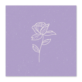 Mini - kaartje / kadokaartje | Bloem lila