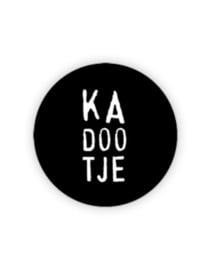 Sticker rond zwart Ka doo tje | 35mm | 10stk