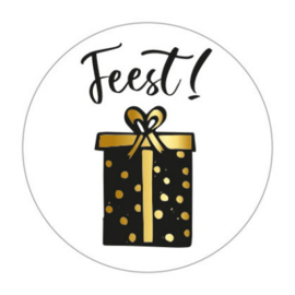 Sticker sluitzegel wit rond - feest/cadeautje | 45mm | 10stk