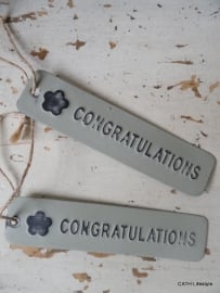 Label / "Congratulations"  grey lang