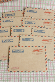 Mini envelopjes - ECO Brown Craft Paper - Avion
