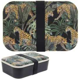 Bamboe lunchtrommel - lunchbox / Jaguar jungle fever