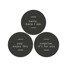 Sticker sluitzegel mix zwart - yay enjoy,  hello here,  surprise | 15stuks