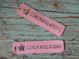 Label / "Congratulations"  roze lang