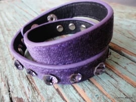 BIBA Armband / Purple met swarovski steentjes