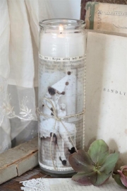 Kaars in hoog glas / Pierrot girl / Jeanne d'arc Living