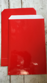 Cadeauzakjes - Rood glans - 5x22cm -5 stuks