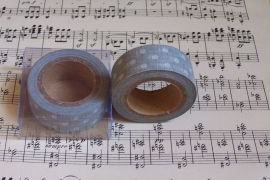 Rol paper ( masking) tape  / grijs met stippen / EI 4722