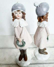 Decoratief winter kind / meisje | per stk