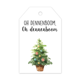 Cadeau kaartje kerst | oh dennenboom | pstk