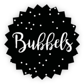 Sticker ster zwart - Bubbels - 10 stk