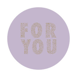 Sticker sluitzegel - rond lila | FOR YOU | 55mm | 9stk