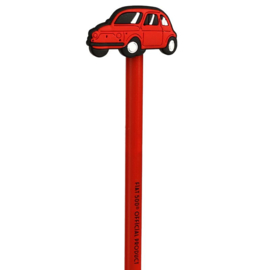 Potlood met pvc top - Fiat500 - retro | rood
