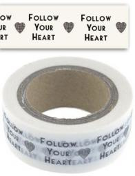 Paper masking - washi tape / Follow your Heart / 10m