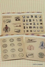 Sticker / vintage 4  velletjes