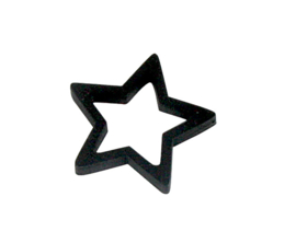 Decoratieve houten ster | zwart | 5stk