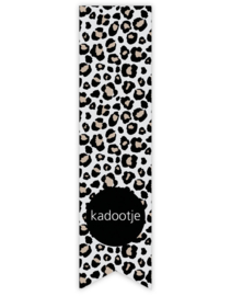 Sticker vaantje label - jaguar - Kadootje | 10 stk