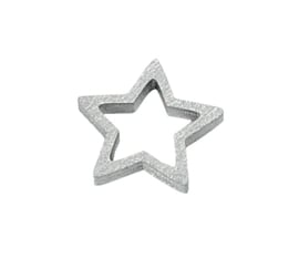 Decoratieve houten ster | zilver | 5stk