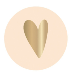 Sticker | hart - ivoor foil / 10 stk