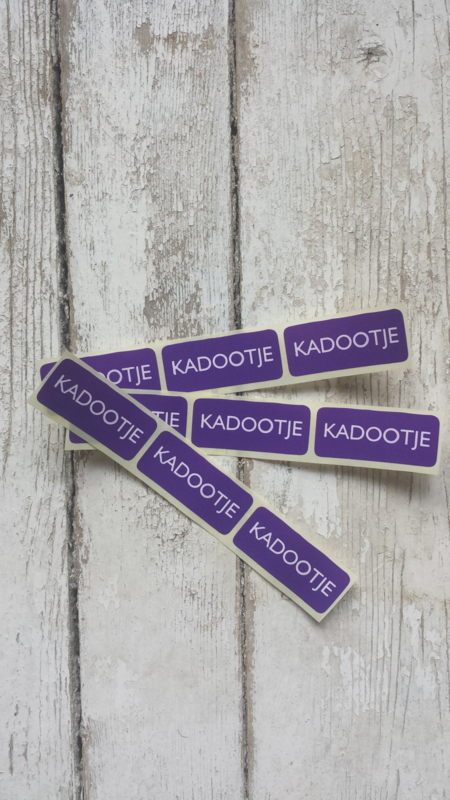 Stickers Kadootje - paars / 20 stk