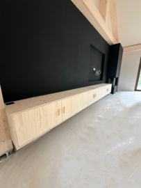 Maatwerk zwevend meubel | Fins vuren underlayment