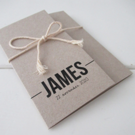 Geboortekaart pocketfold James