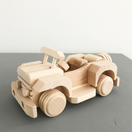 Houten cabrio jeep