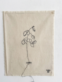 Poster van katoen stitched art  Lemonwise- Judaspenning-Lunaria