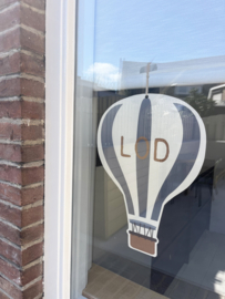 *NIEUW* Geboortekaart luchtballon Lod groen