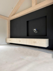 Maatwerk zwevend meubel | Fins vuren underlayment