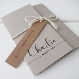 Geboortekaart pocketfold Charlie