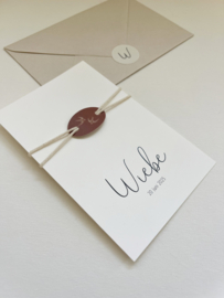 *NIEUW* Geboortekaart Wiebe label rondom