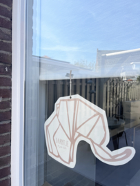 *NIEUW* Geboortekaart olifantje Daantje oudroze