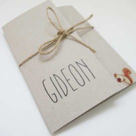 Geboortekaart pocketfold Gideon