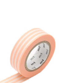  MT Maskingtape border peach cream - maskingtape zalmroze gestreept