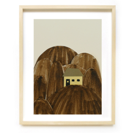 *NIEUW* Poster A5 Mountain cabin - Ted & Tone