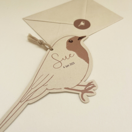 *NIEUW* Geboortekaart vogeltje Sue