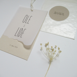 *NIEUW* Geboortekaart Ole & Lide paperwise | kalkpapier