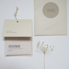 Geboortekaart Douwe paperwise | kalkpapier