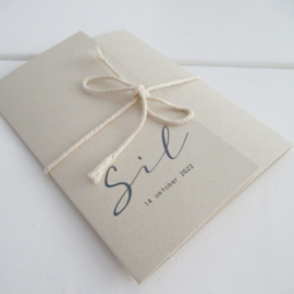 Geboortekaart pocketfold Sil