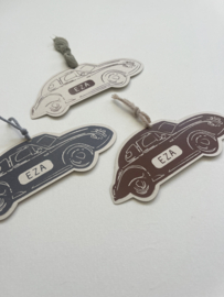 *NIEUW* Geboortekaart oldtimer Eza blauw