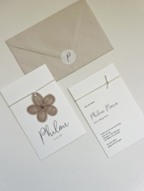 *NIEUW* Geboortekaart Philou