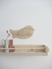 Houten borduurvogel XL