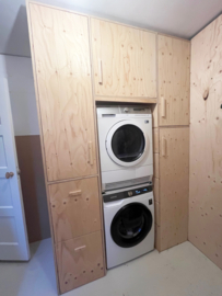 Wasmachinekast | Fins vuren underlayment